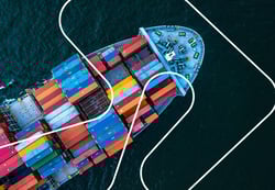 Transportskip sett ovenfra