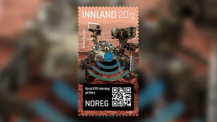 Frimerke for Rimfax Georadar, norsk GPR-teknologi på mars