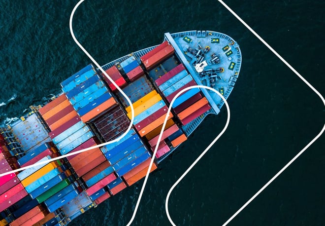 Transportskip sett ovenfra