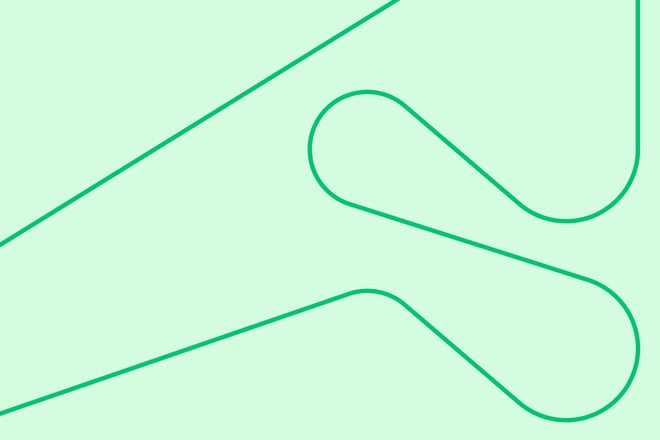 Grønt bilde med abstrakt form